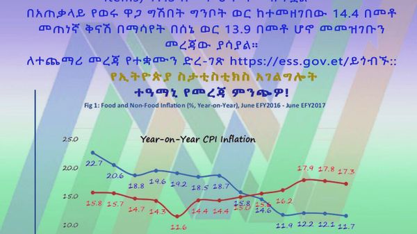 የሰኔ ወር አጠቃላይ የዋጋ ግሽበት ወደ 13 - Sputnik አፍሪካ
