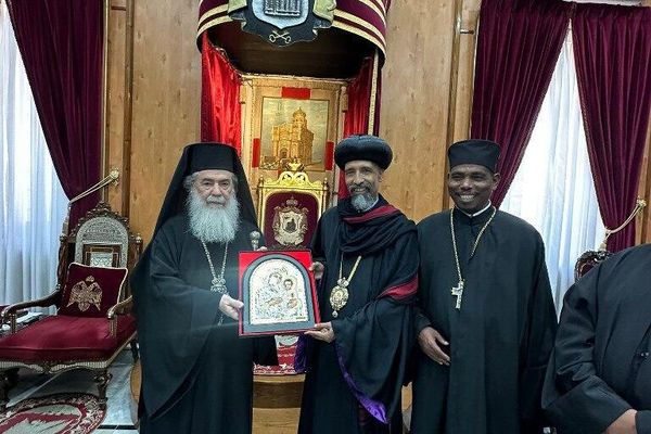 የኢየሩሳሌም ፓትርያርክ ከኢትዮጵያው ሊቀ ጳጳስ አቡነ ናትናኤል ጋር ተወያዩ - Sputnik አፍሪካ