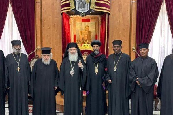 የኢየሩሳሌም ፓትርያርክ ከኢትዮጵያው ሊቀ ጳጳስ አቡነ ናትናኤል ጋር ተወያዩ - Sputnik አፍሪካ