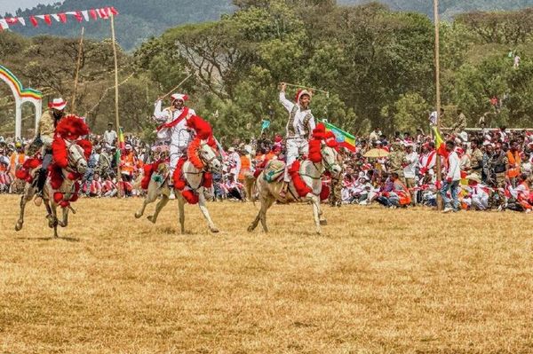በ86ኛው የአገው ፈረሰኞች በዓል የፈረስ ግልቢያ ትርዒት ድንቅ ትዕይንቶች በምስል - Sputnik አፍሪካ