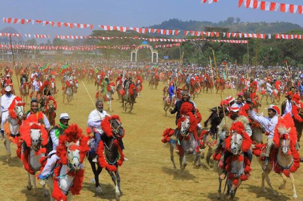በ86ኛው የአገው ፈረሰኞች በዓል የፈረስ ግልቢያ ትርዒት ድንቅ ትዕይንቶች በምስል - Sputnik አፍሪካ